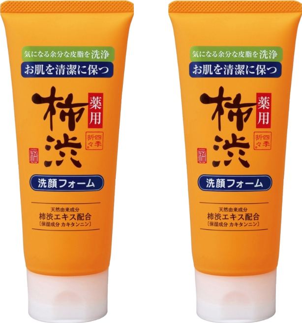 四季應時 熊野油脂柿單寧控油除臭洗面乳, 130g, 2個