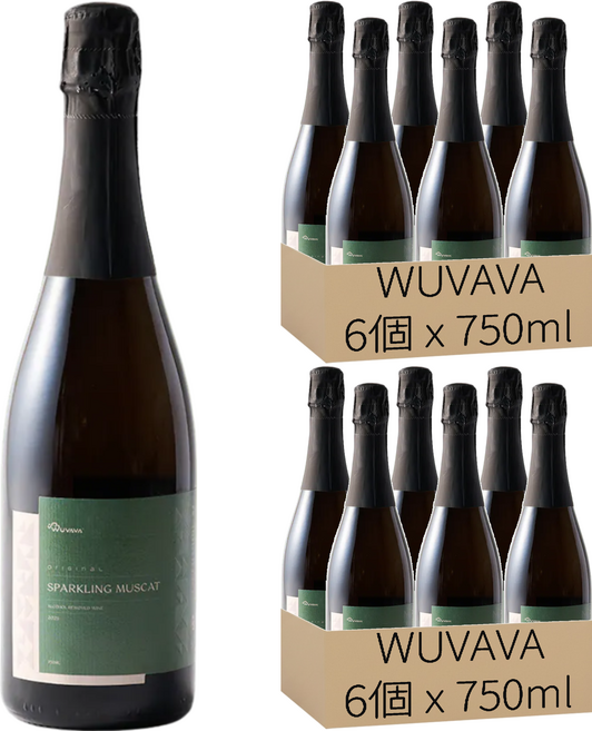 WUVAVA 發酵無酒精氣泡酒風味飲 SPARKLING MUSCAT 星空, 12個, 750ml