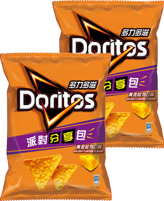 Doritos 多力多滋 黃金起司玉米片, 143g, 2個