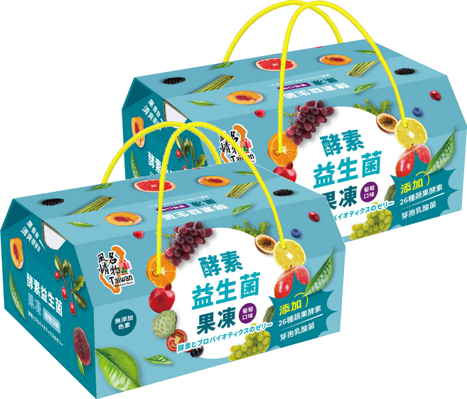 風情名物 酵素益生菌果凍 葡萄口味, 630g, 2個