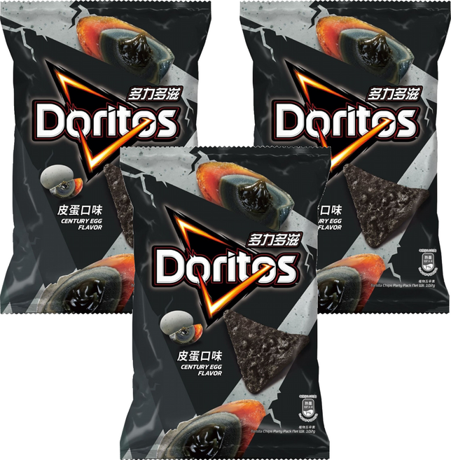 Doritos 多力多滋 皮蛋口味玉米片, 102g, 3個
