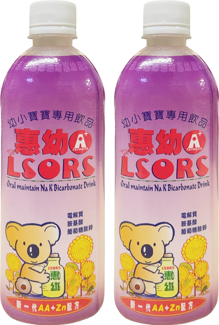 Hwei Yow 惠幼 A+ LSORS電解質 幼小寶寶飲品 葡萄, 2個裝, 430ml