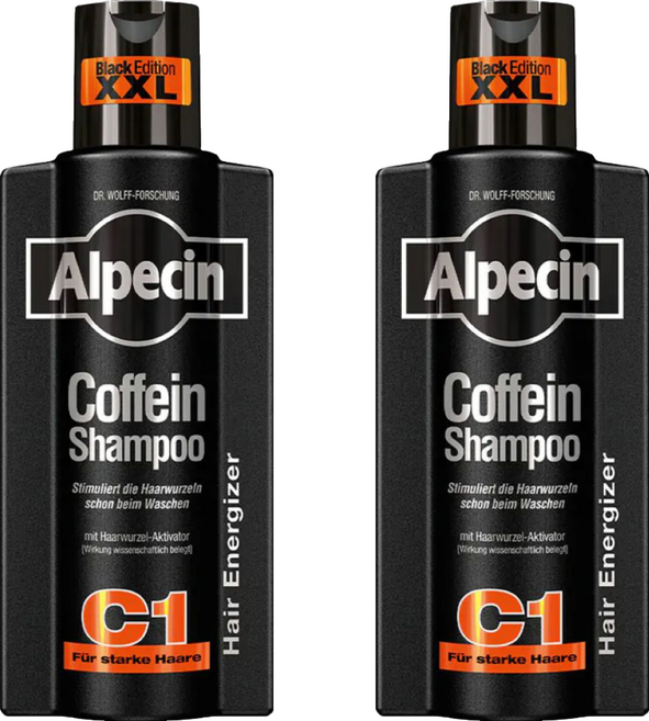 Alpecin 台灣公司貨 咖啡因洗髮露 黑色經典款, 2瓶, 250ml