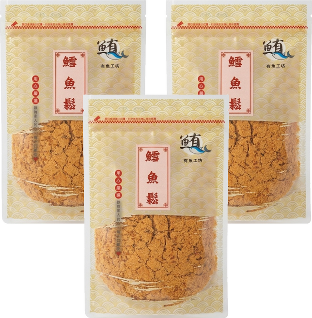 Huikun Firm 蕙坤有魚 有魚工坊 鱈魚鬆, 100g, 3個