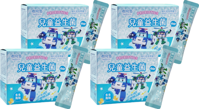 SnowIOU 樹飛雪 POLI兒童益生菌 多多風味 2g, 4個, 20份