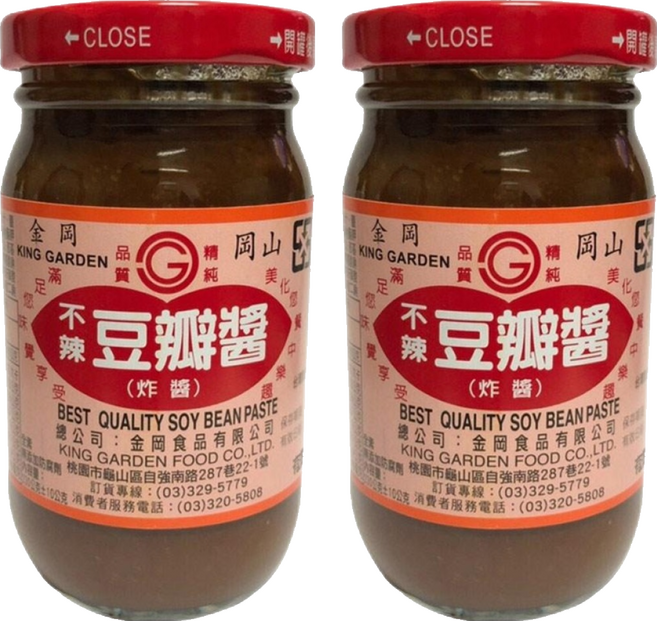 KING GARDEN 金岡 不辣豆瓣, 230g, 2瓶