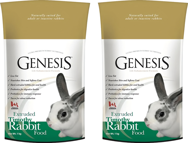 加拿大 GENESIS 提摩西成兔寵物食譜 兔飼料, 1kg, 2袋