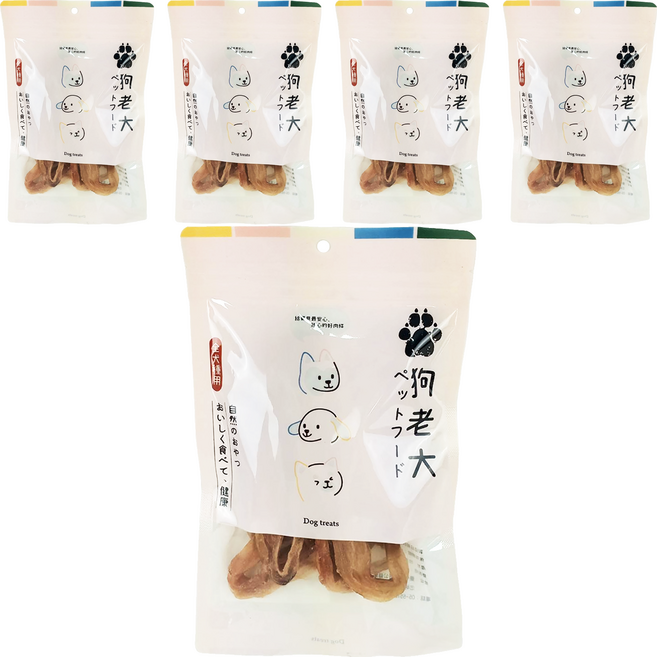 狗老大 犬用 寵物零食, 5個, 鴨筋, 45g
