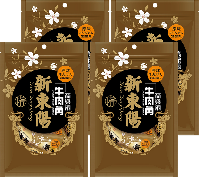 新東陽 高粱酒原味牛肉角, 120g, 4個