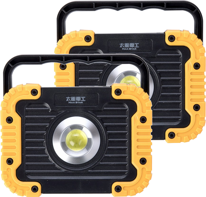 MAX STAR 太星電工 大魚眼LED手提工作燈 10W, 黑色, 2個