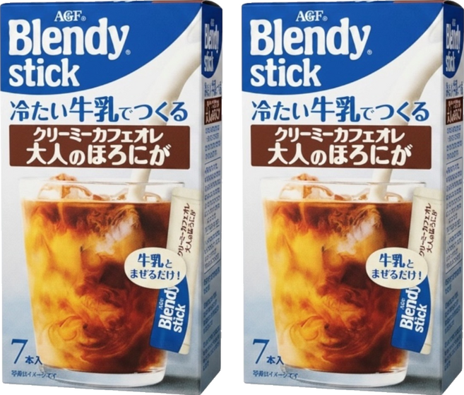 Blendy stick 牛奶微苦奶香咖啡, 6.5g, 2套, 7個裝