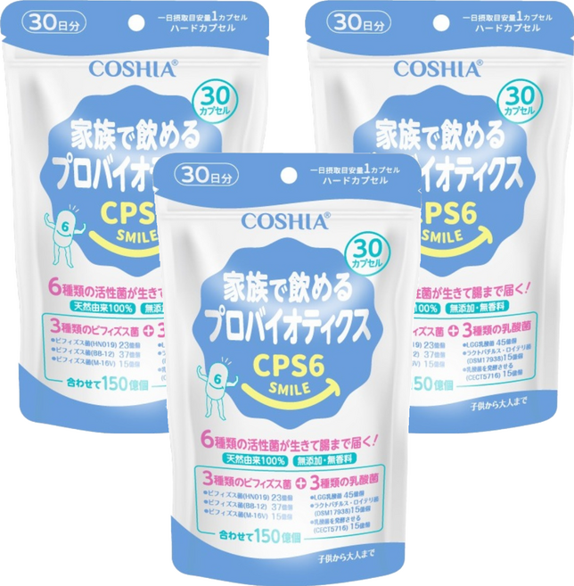 COSHIA 科雅健研 超有感益生菌 CPS6, 3個, 30顆
