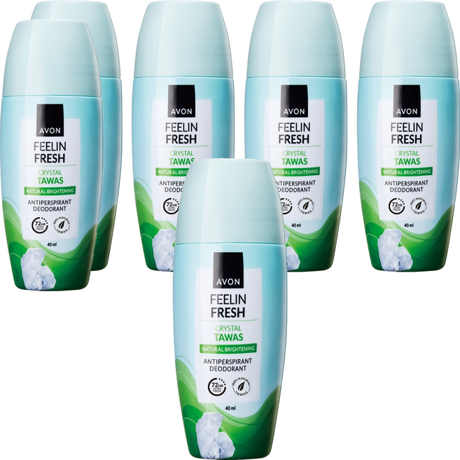 AVON 雅芳 晶淨勻白體香劑 升級版, 6個, 40ml