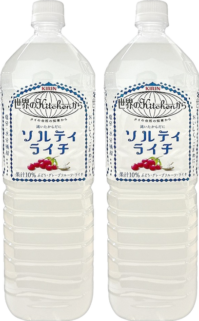 KIRIN 麒麟 沖繩海鹽荔枝飲料, 1.5L, 2個