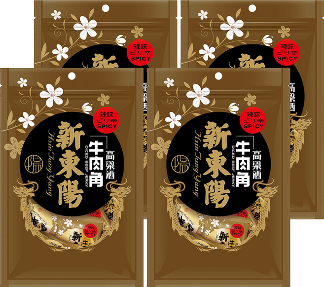 新東陽 高粱酒辣味牛肉角, 120g, 4個
