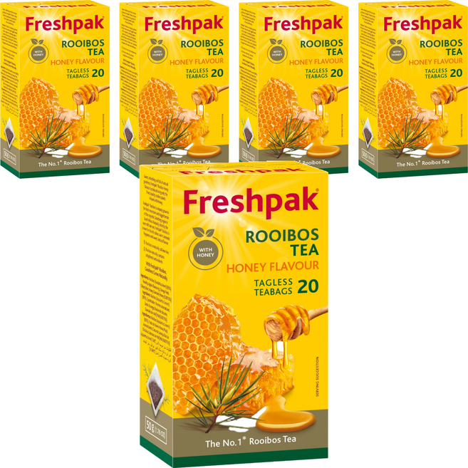 Freshpak 蜂蜜風味 南非國寶茶 博士茶, 2.5g, 20包, 5盒