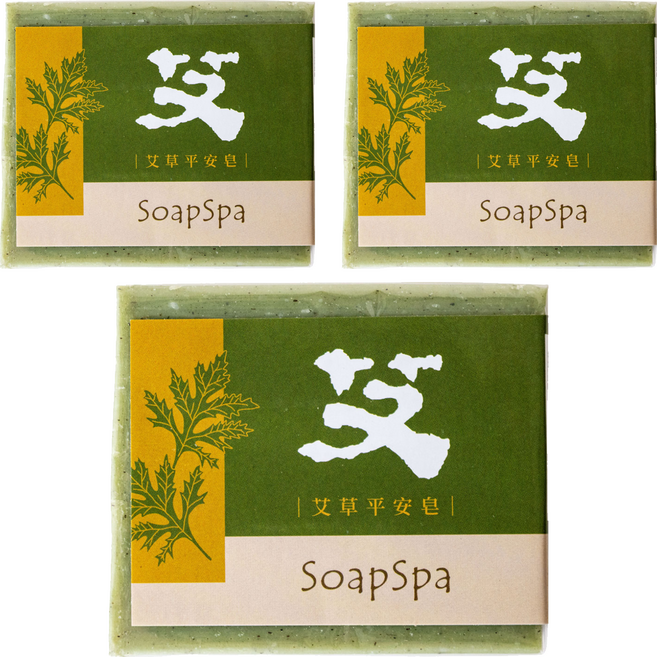 SoapSpa 艾草平安皂, 100g, 3個