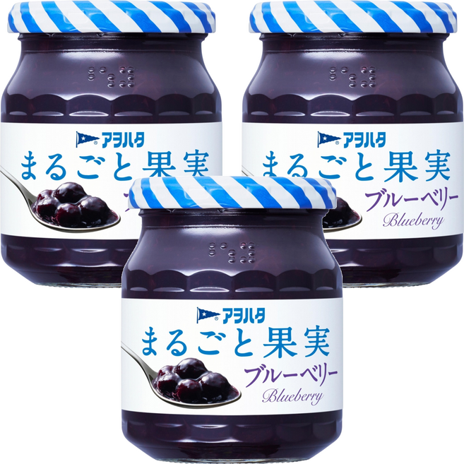 Aohata 藍莓果醬 無蔗糖, 250g, 3個