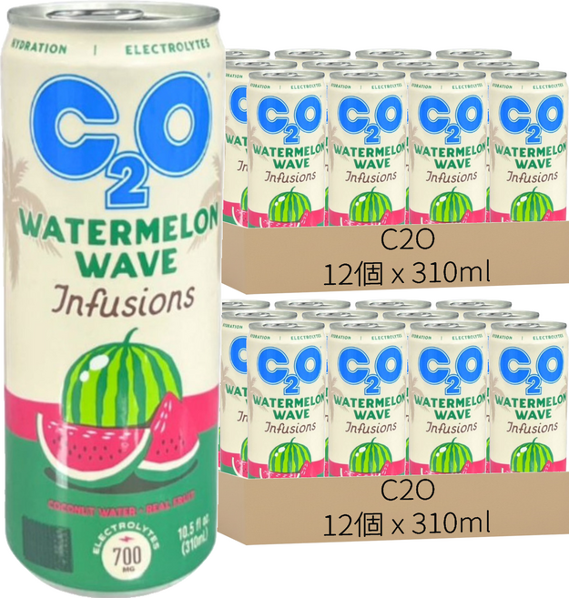 C2O 西瓜椰子水, 24個, 310ml