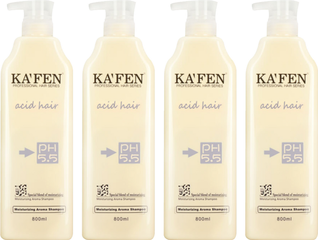 KA'FEN 卡氛 亞希朵酸性蛋白高保濕洗髮精, 800ml, 4瓶