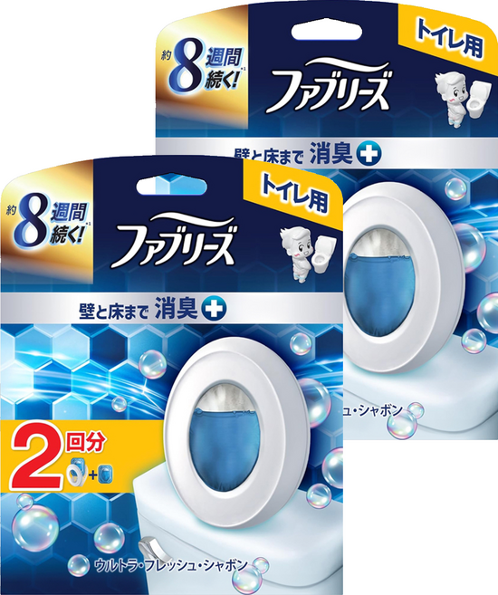 febreze 風倍清 日本原裝進口 廁所消臭芳香劑 6.3ml + 補充包 6.3ml, 2套, 12.6ml, 極致清新皂香