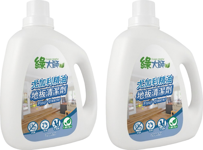 Green Master 綠大師 尤加利精油地板清潔劑, 2個, 2L
