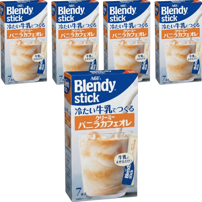 Blendy stick 牛奶香草奶香咖啡, 5.5g, 5套, 7個裝