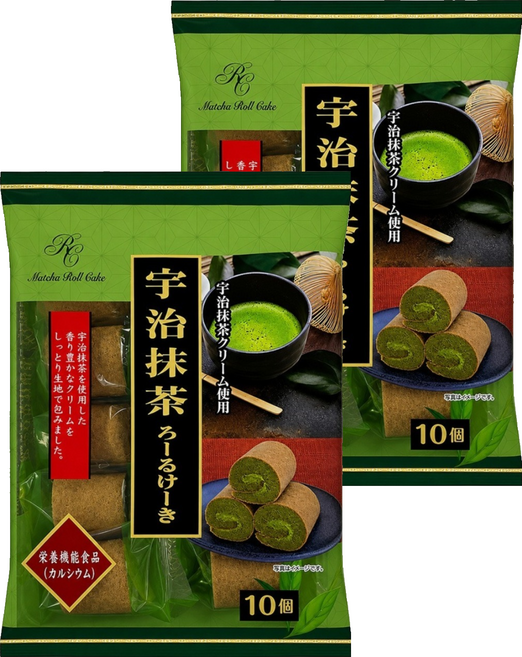 山內 宇治抹茶風味瑞士捲, 140g, 2袋