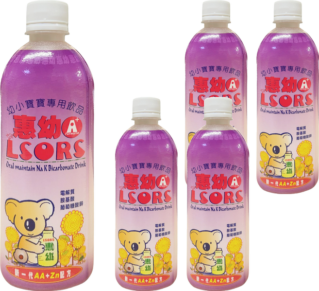 Hwei Yow 惠幼 A+ LSORS電解質 幼小寶寶飲品 葡萄, 5個裝, 430ml