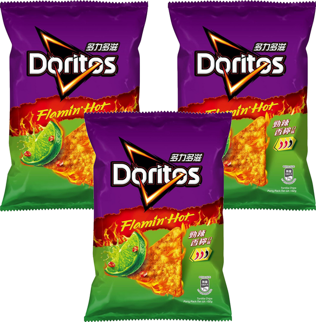 Doritos 多力多滋 勁辣香檸口味玉米片, 102g, 3個