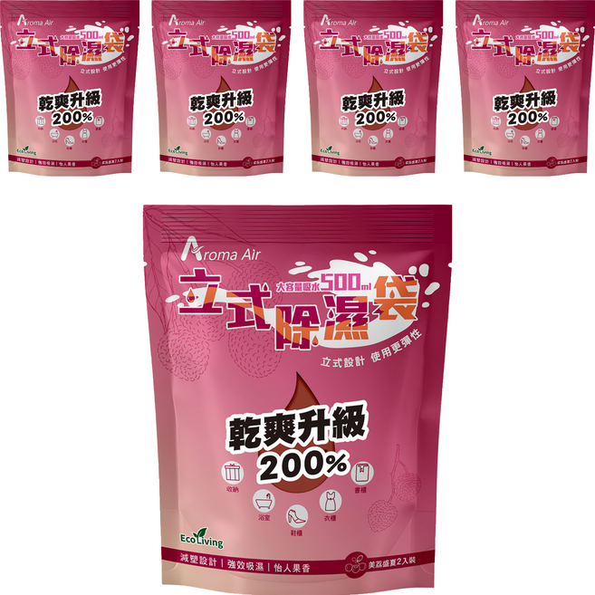 Aroma Air 立式除濕 美荔盛夏, 400g, 5個