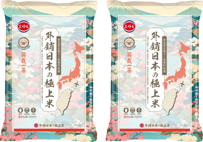 三好米 外銷日本的極上米, 2.2kg, 2個, 精選