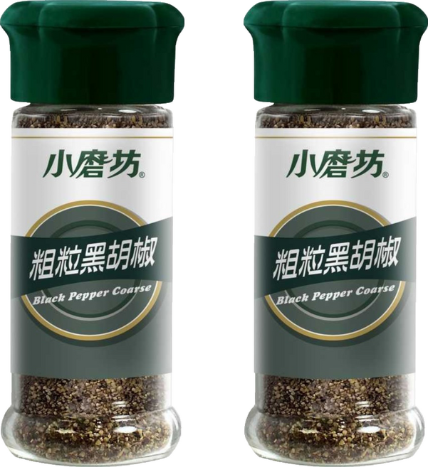 小磨坊 粗粒黑胡椒, 30g, 2個
