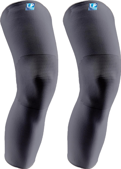 LP SUPPORT 高效伸縮全腿式膝護套 667R1-GY, 2個, 灰色