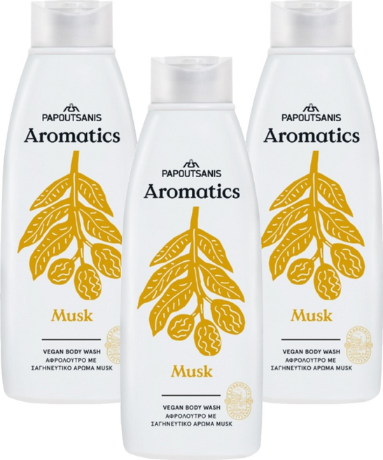 Aromatics 維他命E沐浴露 植萃麝香, 3個, 650ml