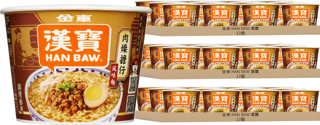 金車 HAN BAW 漢寶 肉燥擔仔風味麵 105g, 36個