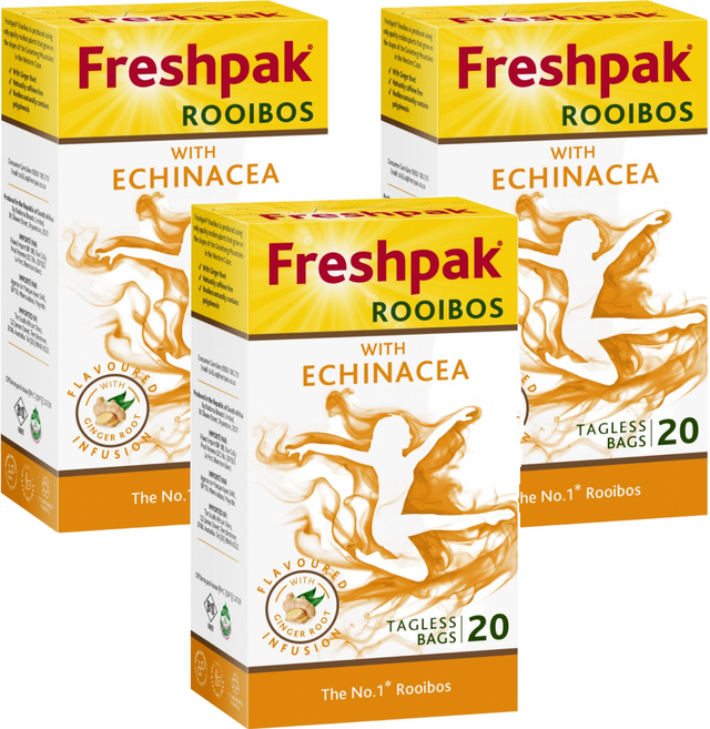 Freshpak 紫錐花風味 南非國寶茶 博士茶, 3套, 20個裝, 200ml