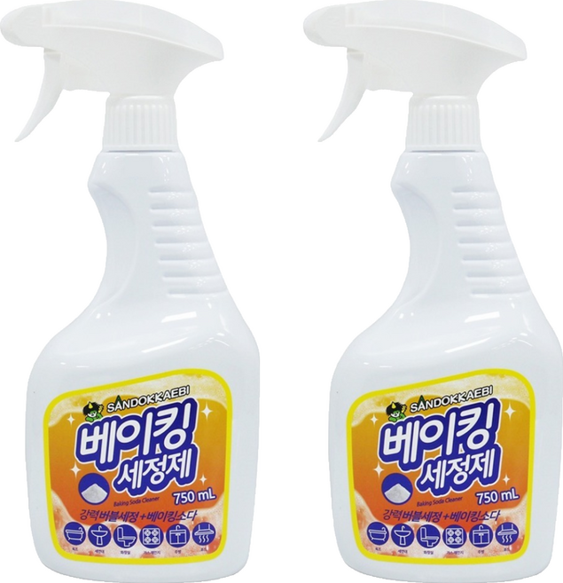 SANDOKKAEBI 山鬼怪 小蘇打清潔劑, 2個, 750ml