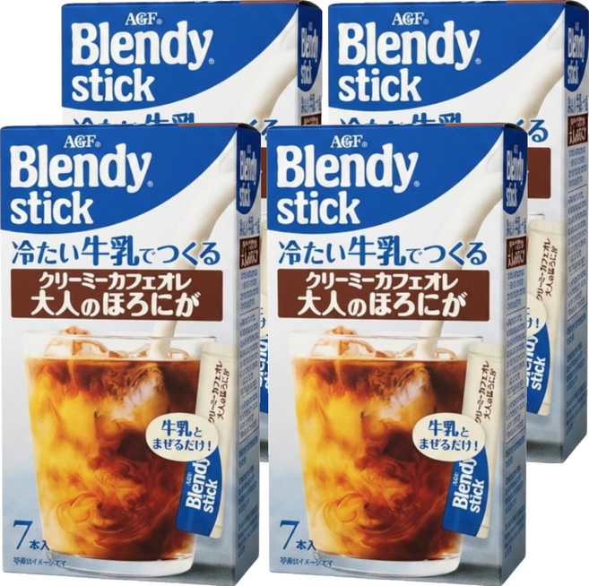 Blendy stick 牛奶微苦奶香咖啡, 6.5g, 4套, 7個裝