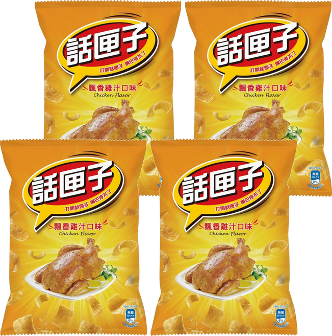 波卡 話匣子 飄香雞汁口味玉米片, 135g, 4個