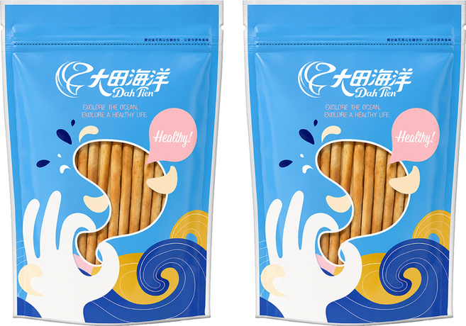 大田海洋 魷魚風味板條, 120g, 2個