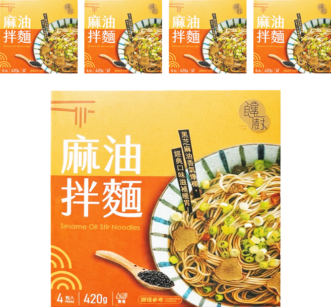CHAN CHU 饞廚 乾拌麵 麻油口味 105g, 20包