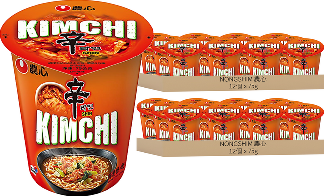 NONGSHIM 農心 辣白菜杯麵 75g, 24個