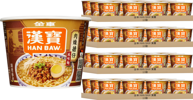 金車 HAN BAW 漢寶 肉燥擔仔風味麵 105g, 48個