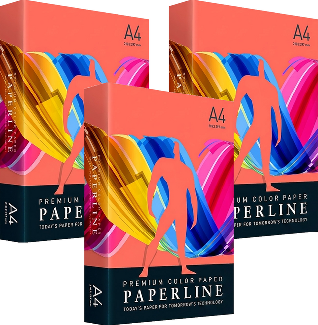 PAPERLINE 彩色影印紙 PL250 大紅色 80磅, A4, 1500張