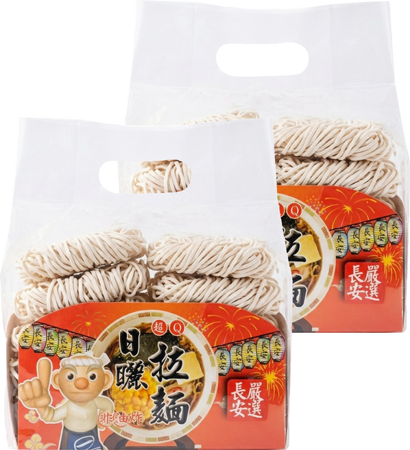 長安食品 超Q日曬拉麵, 900g, 2個