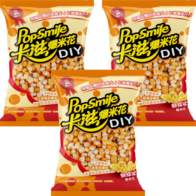 Pop-Smile 卡滋 DIY玉米粒 蝴蝶型, 300g, 3個