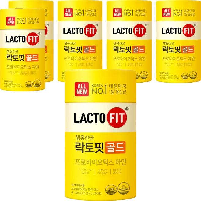 Chong Kun Dang 鍾根堂 LACTO-FIT GOLD 益生菌粉末食品 大童與成人款 50包, 2g, 6個