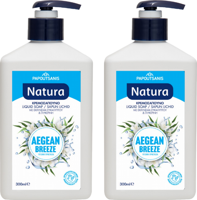 希臘 Natura 植潤雅 pH5.5 液態洗手皂 愛琴海微風, 2件, 300ml