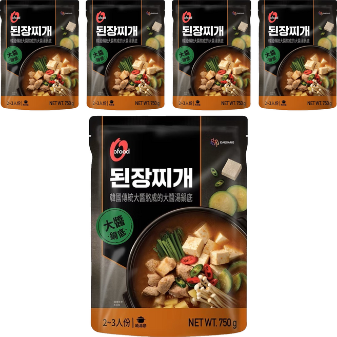 OFood 海鮮大醬湯鍋底, 750g, 5個